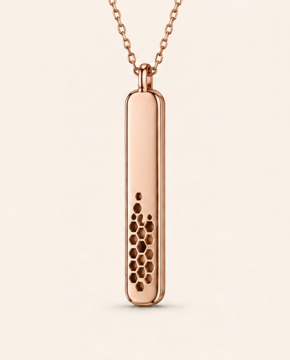 The Rose Gold Auma scent pendant